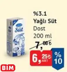 DOST %3.1 YAĞLI SÜT DOST %3.1 YAĞLI SÜT